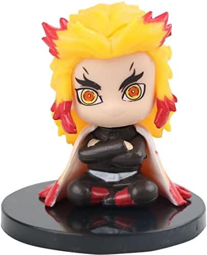 D-TREE 5pcs Demon Slayer Action Figure, Anime Figurine Tanjiro Nezuko Inosuke Doll Rengoku Zenitsu Figures Toys, Home Decolate (5pcs-4.5cm)