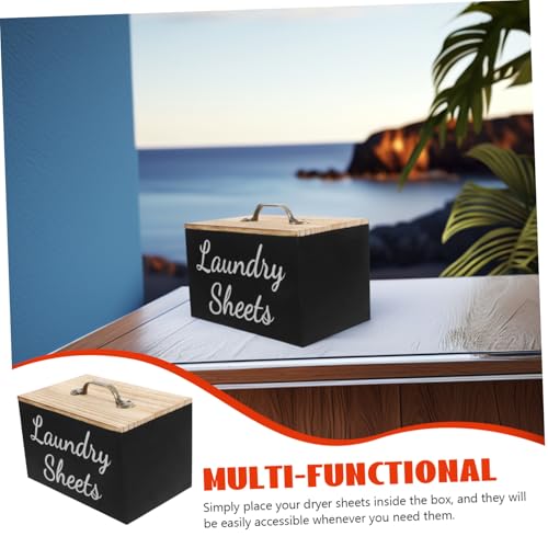 Boîte bois pour feuilles de sèche-linge et capsules de lessive - 4