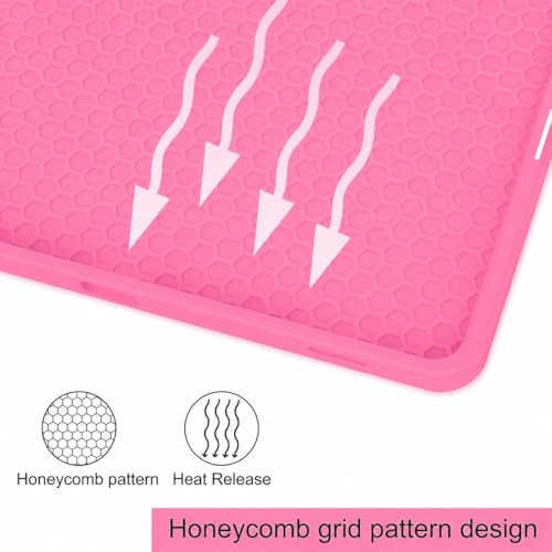 Image of ProElite Cover for Motorola Pad 60 Neo 11 inch 2025 case Cover, Soft Flexible Flip Case Cover for Motorola Pad 60 Neo 11 inch 2025 with Pen Holder [Recoil Series] - Hot Pink