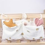 Diaper Bag For Crib, Pocket Organizer For Crib, Cartoon Diaper Organizer With Double Pocket, Cute Diaper Bag, Portable Storage Bag For High Chair, Chair - Image 5