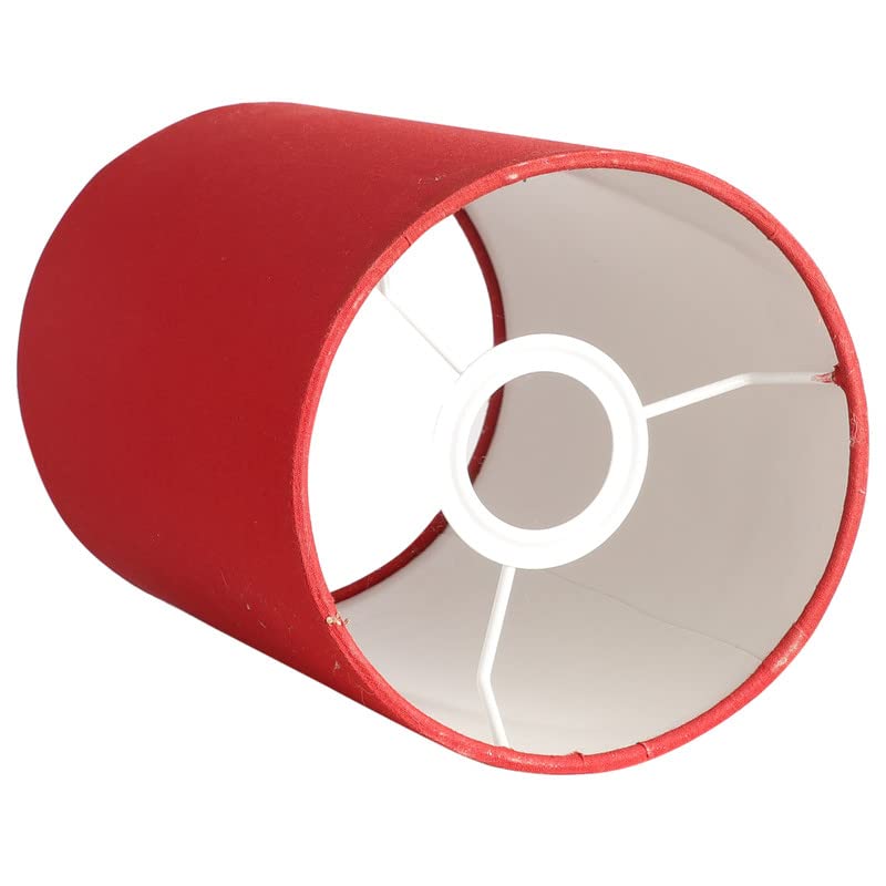 Image of Red Color, Classic Pendant Cylinder Lamp Shade, Decorative Light Lamp, Hanging Spotlight with Fixture, 40Watts, Black Canopy -: Pack of 1 (6 * 10 Inches)