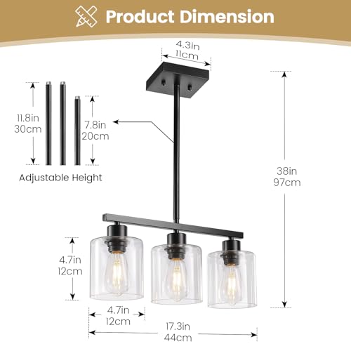 Rocunsi XFT-3L-CG-B-04 Kitchen Island Lighting thumb #1