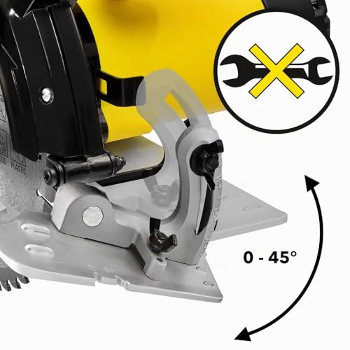 TROTEC Handkreissäge PCSS 10‑1400 – Kreissäge 1.400 Watt, max. Schnitttiefe 65 mm...