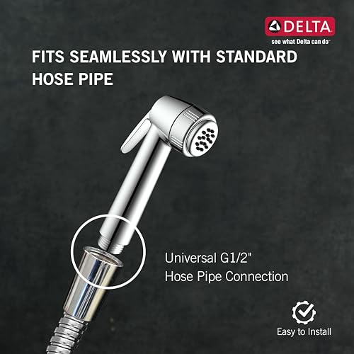 Image of Delta Faucet Premium Hygiene Jet Sprayhead for Toilet| 3 Years Warranty | Health Faucet Sprayhead only | Ideal Toilet Jet Spray for Bathroom in Low and High Water Pressure| Faucet Gun Only | RP75828