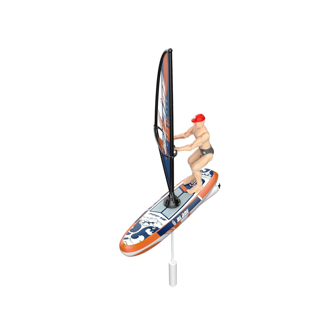 Mini barca radiocomandata, 2,4 GHz, barca da surf con luci LED, design anti-centro, lunga durata, impermeabile, per piscina, laghetto e lago