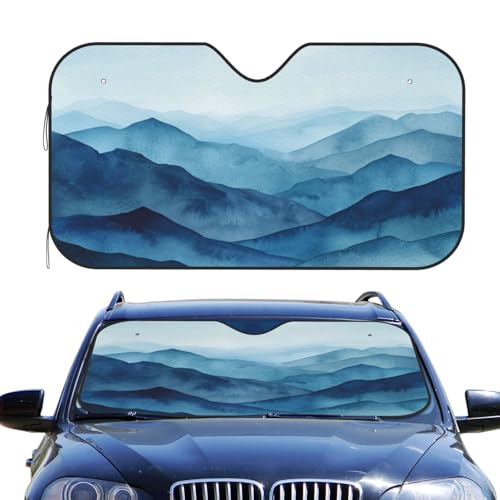 Pare-Soleil pour Voitures montagne aquarelle parfait pour stationnement été et trajets vacances