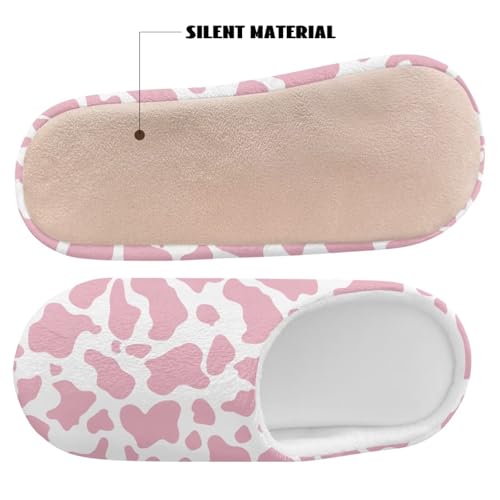 Women Warm Slip On Winter Slippers, Men Comfy Wide House Slippers Reusable for Shoeless Home4