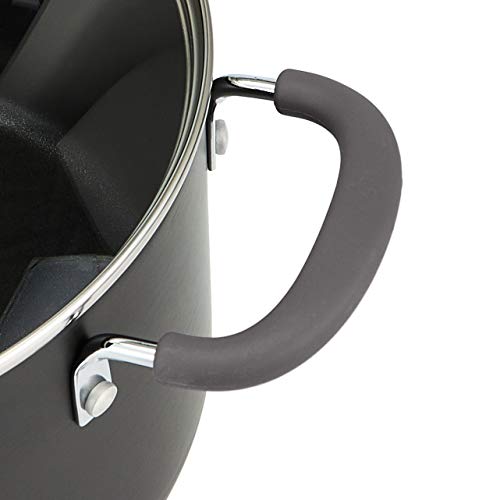 Amazon Basics Hard Anodised Non-Stick 12-Piece Cookware Set, Grey 5 Gallery Image Amazon Basics Hard Anodised Non-Stick 12-Piece Cookware Set, Grey 5 Gallery Image
