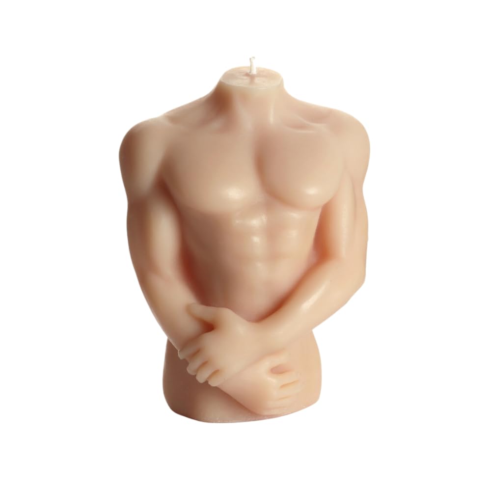 Dekohelden24 High Quality Soy Wax Man Body Candle Mars Figurine Nude Colours Size: L/W/H Approx. 6 x 9 x 12 cm