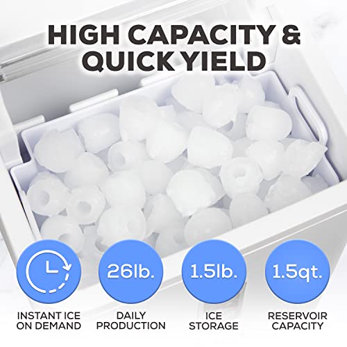 Igloo Automatic Ice Maker, Self- Cleaning, Countertop Size, 26 Pounds In 24 Hours,9 Large Or Small Ice Cubes In 7 Minutes,Led Control Panel, Scoop Included,Perfect For Water Bottles,Mixed Drinks,Black #TOP2