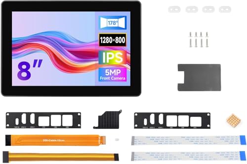Image of Industrial HMI All-in-one Touch Display for Raspberry Pi 4 5, 8inch Screen Monitor, Dual 4K HDMI Output, 10-Point Touch @XYGStudy (RPI-HMI-080D-ACCE-B)