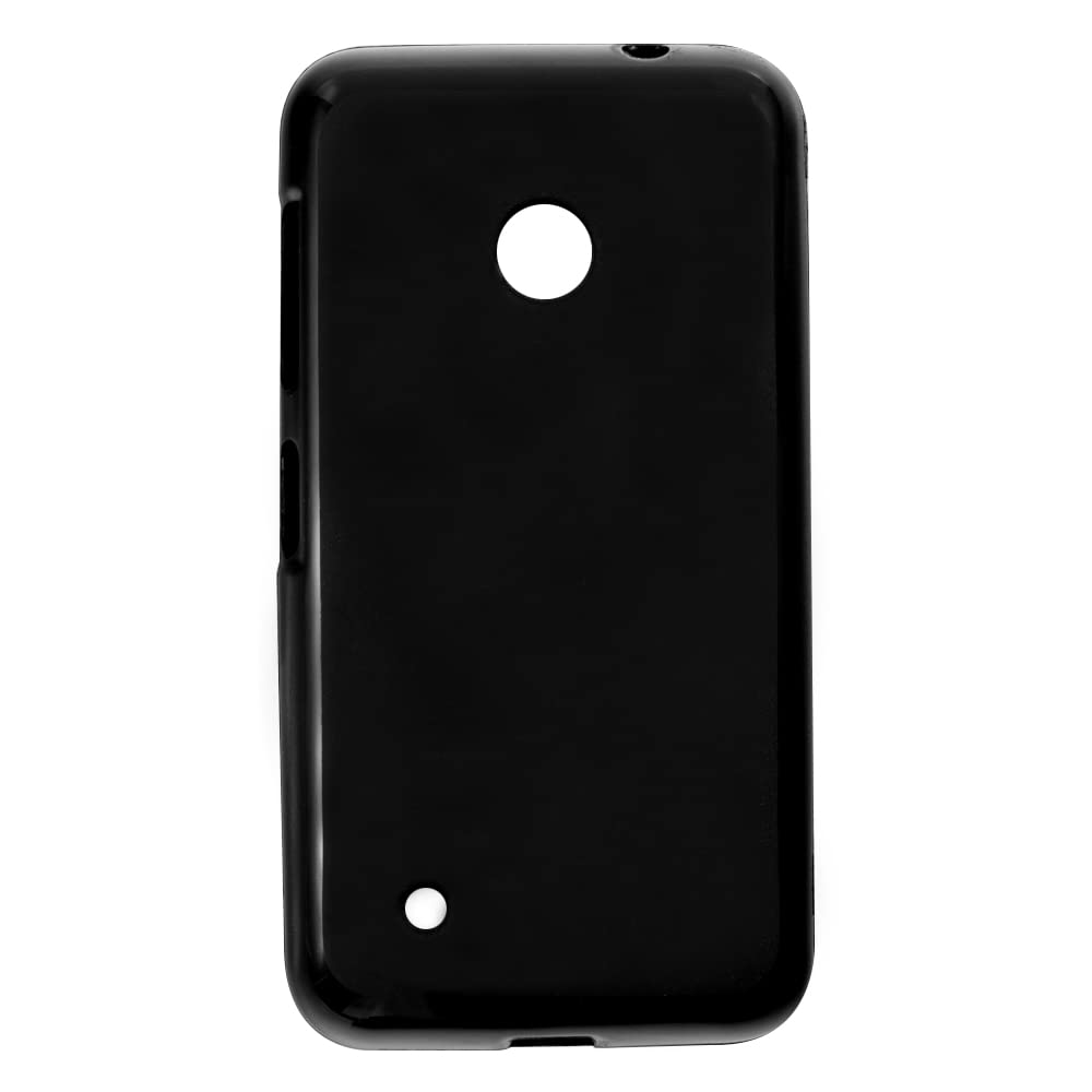 TPU Phone Case Compatible with Nokia Lumia 530, Slim Shockproof Soft Cover with Anti-Scratch Design and Precise Cutouts for Full Protection (Black)