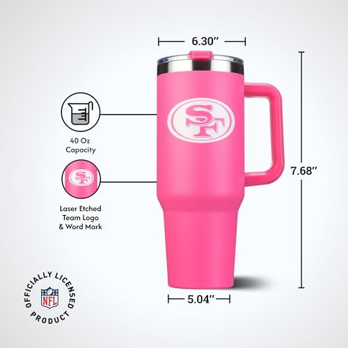 Image of The Memory Company Officially Licensed NFL - New York Jets 40oz Pink Game Day Tumbler with Team Logo