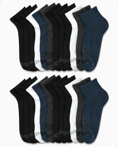 AND1 Men's Socks - Athletic Cushion Quarter Cut Socks (24 Pack)3