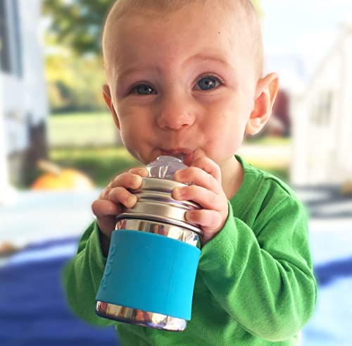 Pura Kiki Newborn Baby Bottle Gift Set - Bpa-Free, Stainless Steel, Anti-Colic, Silicone Starter Feeding For Breastmilk & Formula - Aqua & Pink, 0-18 Months #TOP7