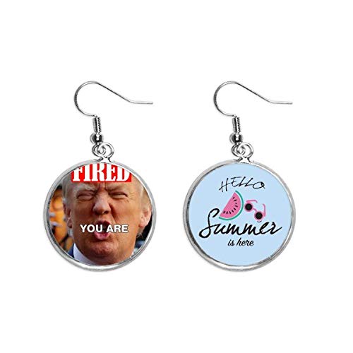 Pendientes de sandía Trump para lóbulo pendientes originales de verano acrílicos