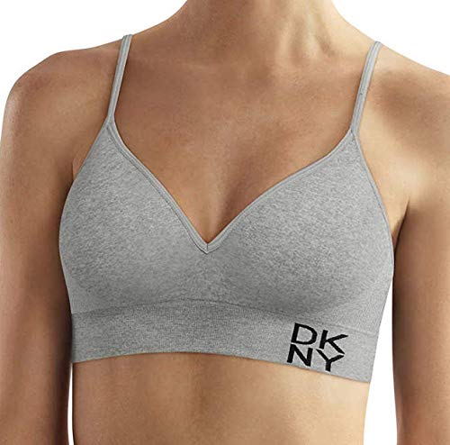 DKNY Ladies’ Seamless Bralette 2-PACK (Black/Grey) (Small)3