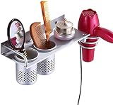 YOPOTIKA Soporte para Secador, Porta Secador de Pelo Universal para Baño Dormitorio Hoteles Peluqueria, Aluminio Montado en la Pared Soporte Plancha Pelo...