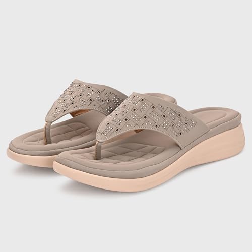 Image of Centrino Women's Sandals | Stylish Slip-On Sandals|Elegant & Trendy Design | Slippers /Flip-Flops|Fashionable Casual & Stylish|Lightweight & Breathable|Outdoor Casual Chappals for Ladies & Girls(9320)