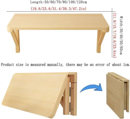 Table murale rabattable en bois moderne pour optimiser l'espace de votre bureau ou studio - 7