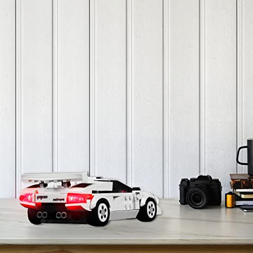 Image of BrickBling LED Light Kit for Lego Speed Champions Lamborghini Countach 76908 Building Kit, Lighting Set Compatible with Lego 76908 (Without Model)