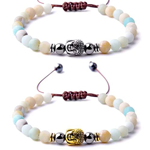 Rubyca 40Pcs Buddha Small Spiritual Metal Beads Gold Color Spacer For Jewelry Making Bracelet #TOP6