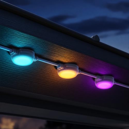 Luces exteriores inteligentes RGB 100FT impermeables miniatura 6