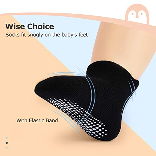 Momcozy Babysokjes Antislip Enkelsokjes Katoenwollen Kindersokjes Gripsokjes Anti-uitglij peutersokjes babysokjes… - Image 6