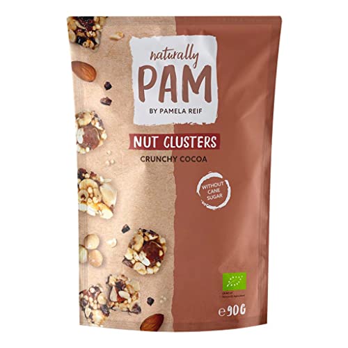 Naturally Pam Nut Clusters | Nüsse-Snacks In Kleinen Tüten | Crunchy Cocoa - 1 x 90 g Cover
