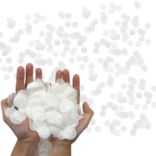 9000 confetes biodegradáveis, confetes de casamento, confetes de mesa, confetes de tipo redondo branco para o dia dos namorados proposta aniversário de casamento presente ocasião romântica decoração