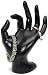 Darice 1999-1612 Hand Form Display, 3.5 X 5 X 7 Inches, Black Polyresin