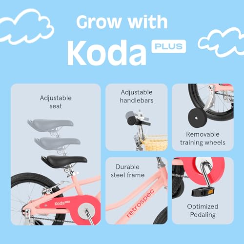 Image of Retrospec Koda Plus Kids Bike for Boys & Girls Ages 4-6 Years - 16 inch Children's Bicycle, Adjustable Seat & Handlebars
