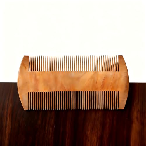 Men's Double-Sided Wooden Beard Comb, Premium Wood Grooming Comb for Mustache & Facial Hair Detangling, Smooth Anti-Static Beard Styling Comb for Daily Care - Image 4