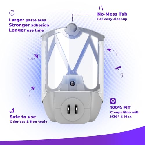 ZEVO M364 & Max 10 Pack Refill Cartridge Kit for Flying Insect Trap, High-Stick Design, Easy Replacement, Fits Perfectly