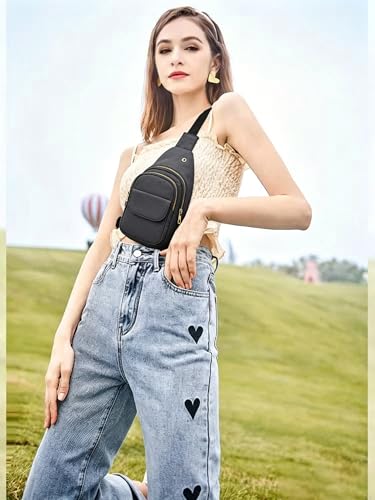 Image of YAZEKOUS Small Sling Bag Casual Crossbody Sling Backpack for Women Men, Trendy Cross Body Daypack Backpack