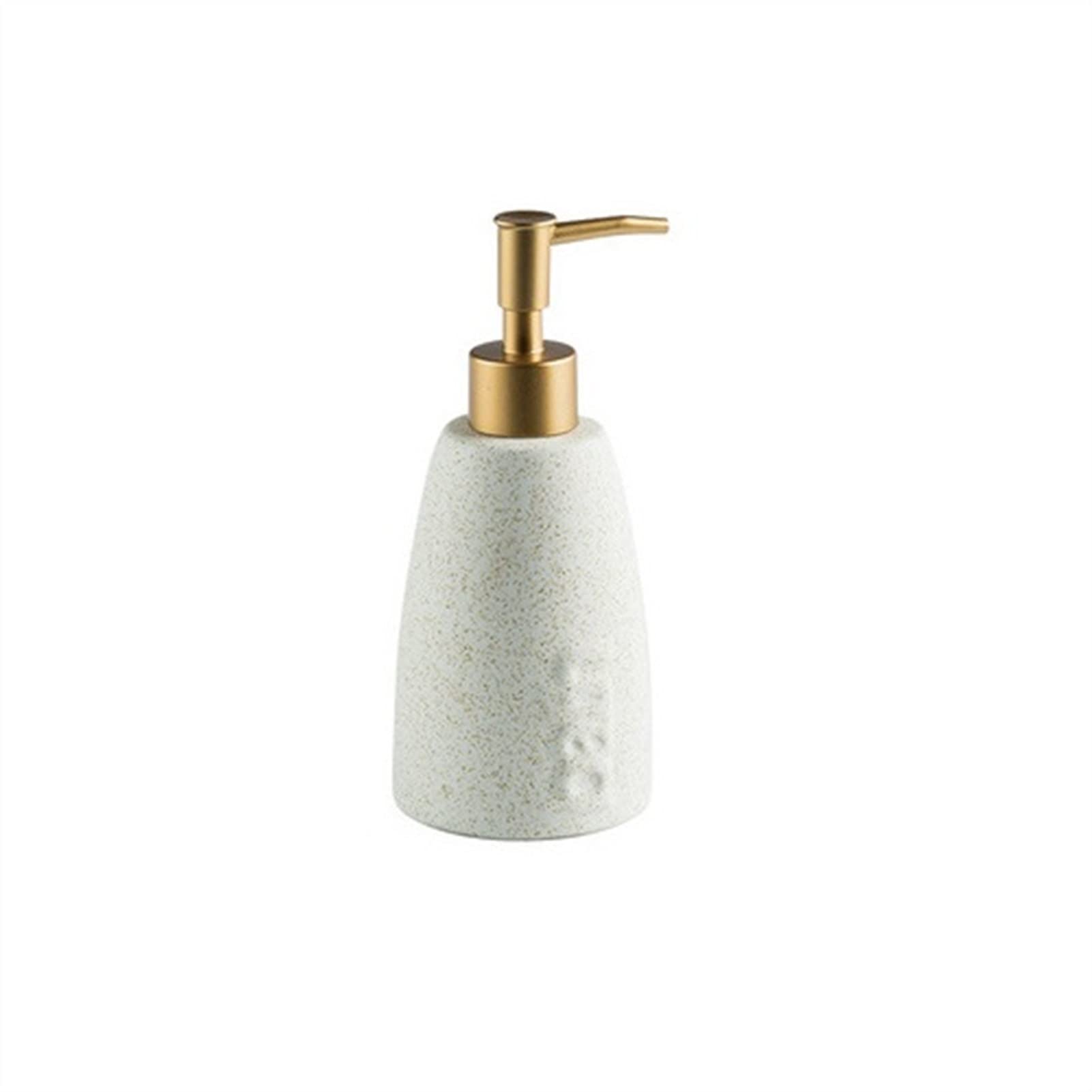 Skandynawski ceramiczny dozownik do mydła, butelka na balsam z mechanizmem przyciskowym, kreatywna dekoracja łazienki, 330 ml (kolor: bordowy)
