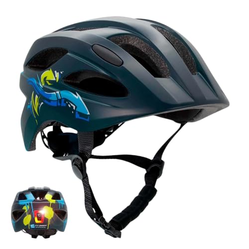 Crazy Safety Cool Kinder Fahrradhelm | Fahrradhelm Kinder 6-12 Jahre für...