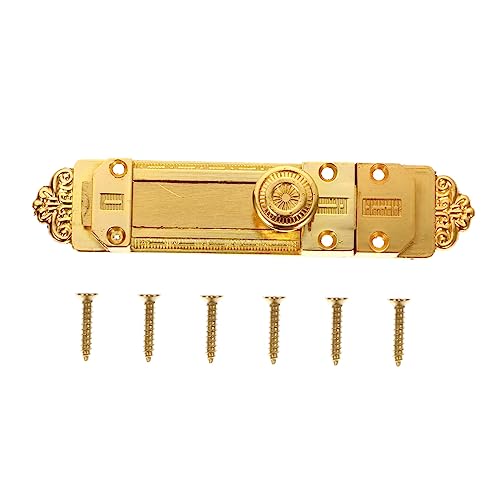SOPOTUTU Cerrojo de Puerta de Aleación Sólida Pestillo Deslizante Vintage Resistente Seguridad para Puertas y Ventanas Adecuado para Baños y Garajes Acabado Bronce Antiguo