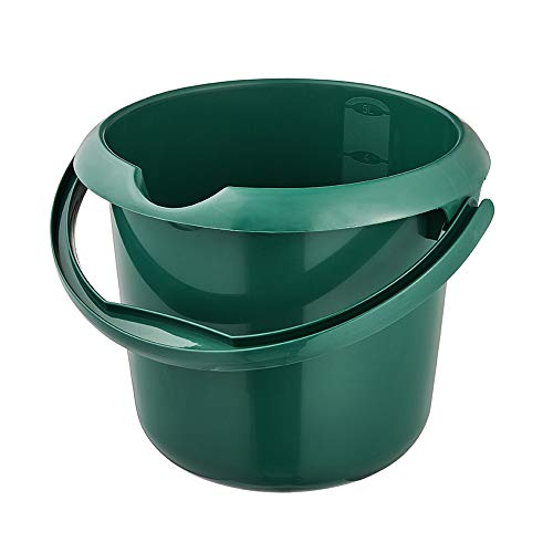 keeeper Eimer mit integrierter Mess-Skala und ergonomischem Griff, 5 l, Mika Eco Line, Eco-Grün