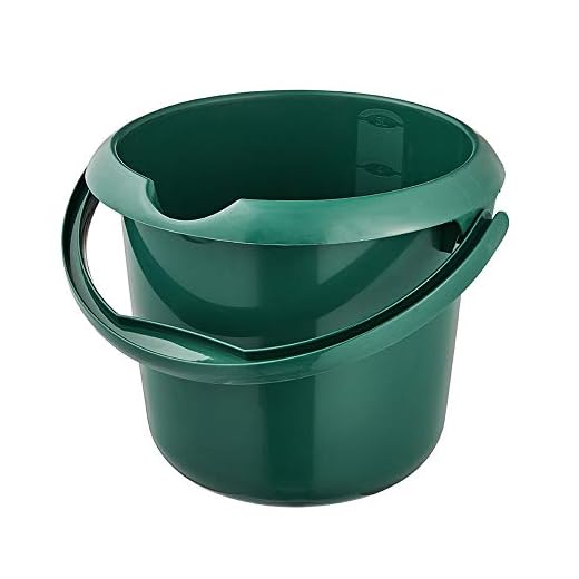 keeeper Eco Mika Cubo polivalente (Agua o Basura) con Escala de Medida integrada y asa ergonómica, 5 l, Plástico Reciclado, Verde, 24 cm