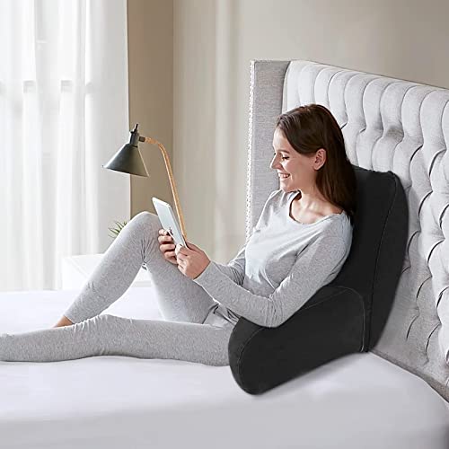 iNeego Lendenkissen Aufblasbares Bücherkissen Tragbares Lesekissen für Bett Rückenlehne Lesekissen bequemes Lesekissen für Bibliothek, Lesekissen Unterstützung (Schwarz) - Image 6