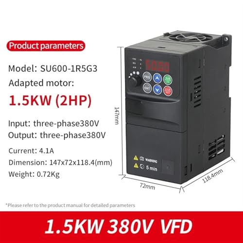 Variateur de vitesse 1.5kW protégez votre moteur triphasé