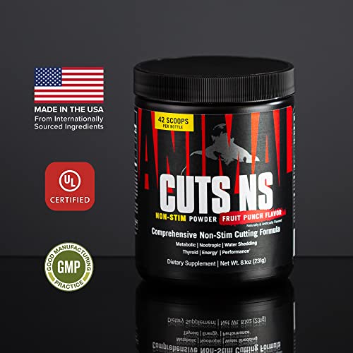 Animal Cuts Non-Stim Powder – Weight Management Supplement – Fat Burner, Metabolic Enhancer with Nootropics, Carnitine, Tyrosine, Diuretic – Fruit Punch Flavour, 42 Count - Image 6