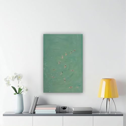 Poster abstrait nageur : idée cadeau idéale pour crémaillère