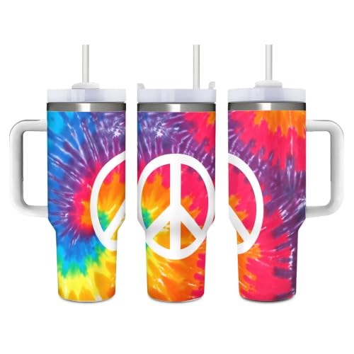 Mount Hour Tie Dye Vacuum Insulated Travel Tumbler 40 oz (1200 ml)