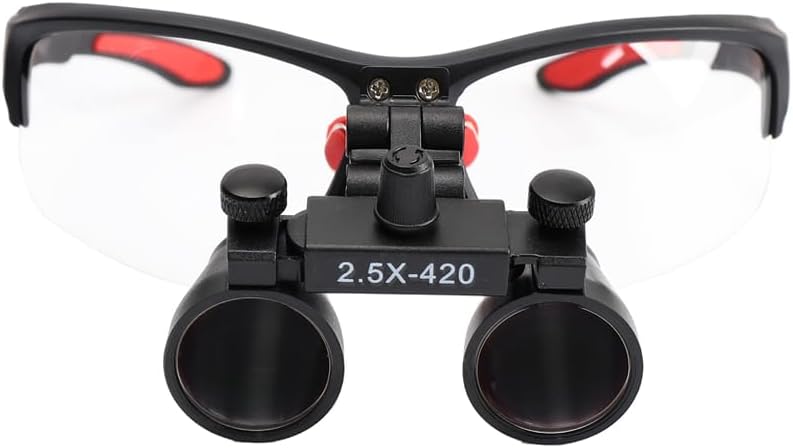 Dental Binocular Loupes 2.5X Magnifying Glasses Ultralight Eyeglasses for Dentistry Cloth Packaging