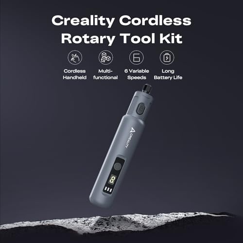 Image of Creality Cordless Rotary Tool Kit, Multi-Functional 6 Variable, High Speeds Max 18000 RPM, 1500mAh Long Battery Life, Cordless Handheld, Portable Storage