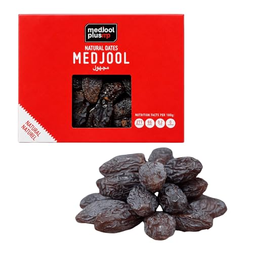 Dátiles 1 kg Medjool Premium 100% Naturales Sin Aditivos Sin Azúcar Añadido – Tamaño Extra Grande, Súper Carnosos y Dulces – Calidad Seleccionada (Dátiles Medjool 1 kg)