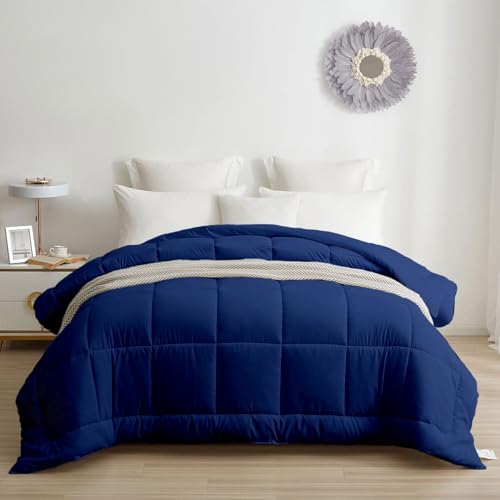 Image of Razzai All-Season Comforter 110 GSM | Super Soft & Lightweight Comforter Double Bed Comforter (60 inch x 90 inch Inches /152cm x 228cm) - Single Bed Comforter | Medium Blue
