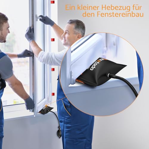 Maxetodo Montagekissen Luftkissen Set 2pcs Hebekissen Bis 200KG Max 6cm Luftkissenheber Pumpkissen Pneumatikspanner Für Installation Von Schrank Türen Fenstern Möbel Reparatur Von Autos